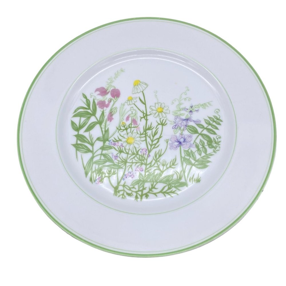 Fitzy & Floyd Country Garden round platter chop plate 1975 vintage floral spring